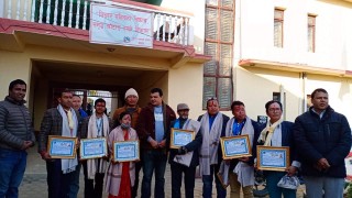 ६ अग्रज पत्रकारलाई सम्मान, दुई पत्रकार पुरस्कृत 