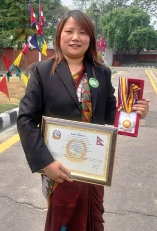 उपप्रमुख राई प्रबल जनसेवा श्री (चतुर्थ) पदकबाट विभुषित 