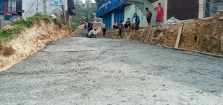 म्याद सकिएपछि दिक्तेल–खानीडाँडा–आहाले सडक ढलान सुरु 